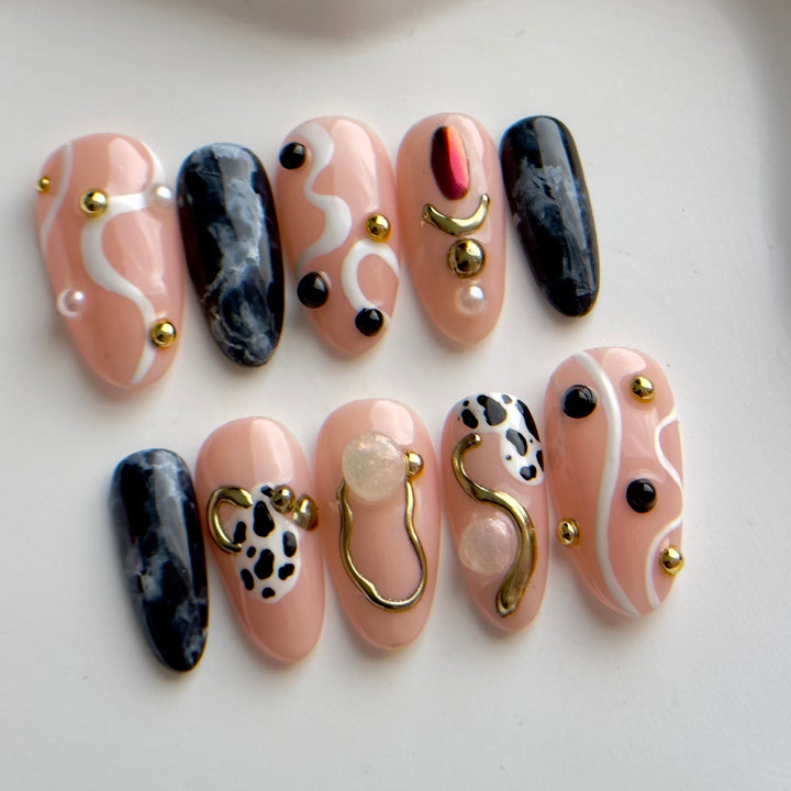 Western Gal Mix Match Nail Set |  Little Nails Custom Press on Nails