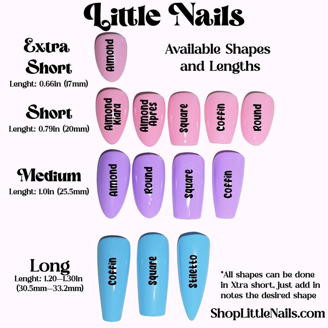 Peach Goddess Nail Set |  Little Nails Custom Press on Nails